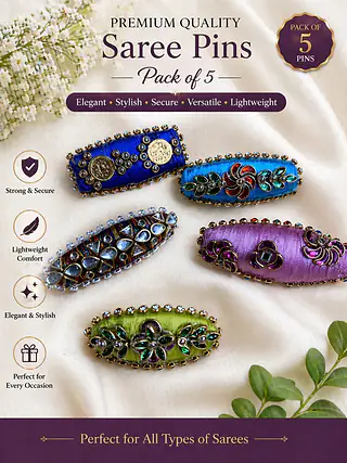 saree pins pack poster