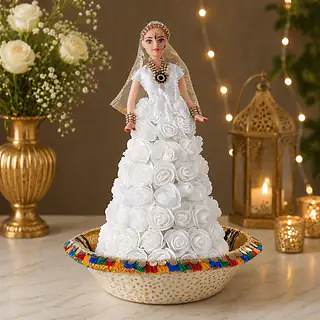 flower doll white