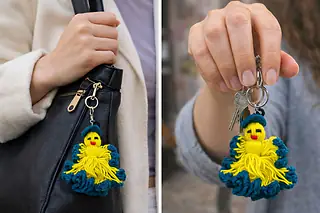 Crochet Chick Keychain