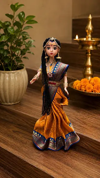 Bride Doll in Pattu Saree