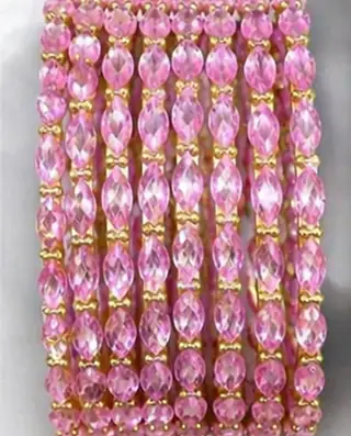 crystal bangles pink