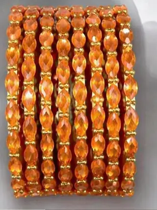 crystal bangles orange