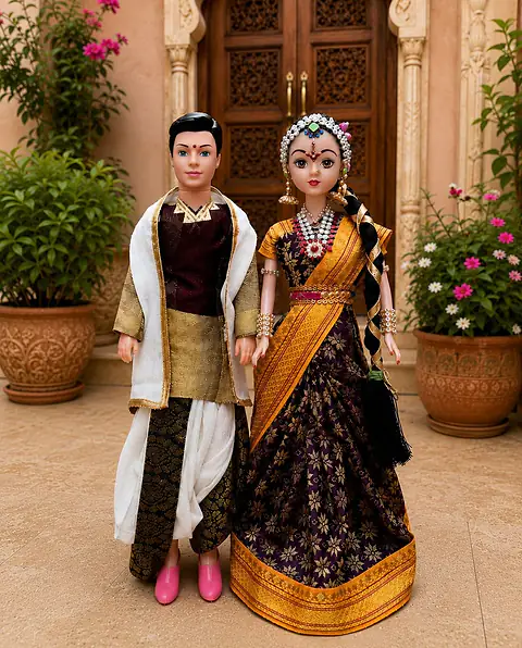 Heritage Gold Couple Dolls