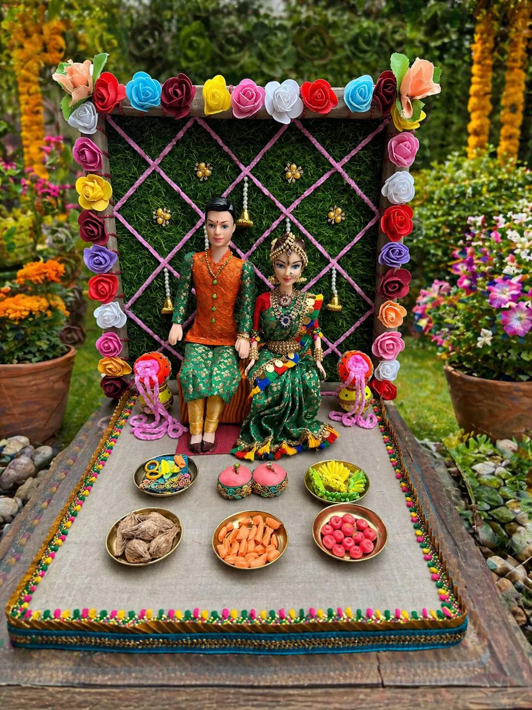 Engagement (Nischitartham) Doll Set