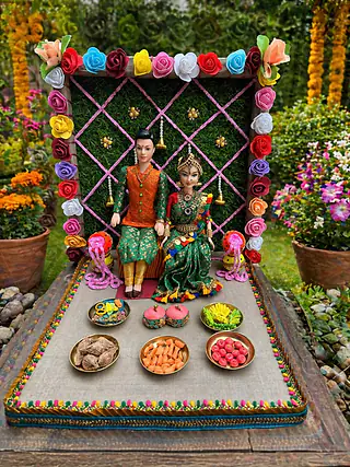 Engagement (Nischitartham) Doll Set