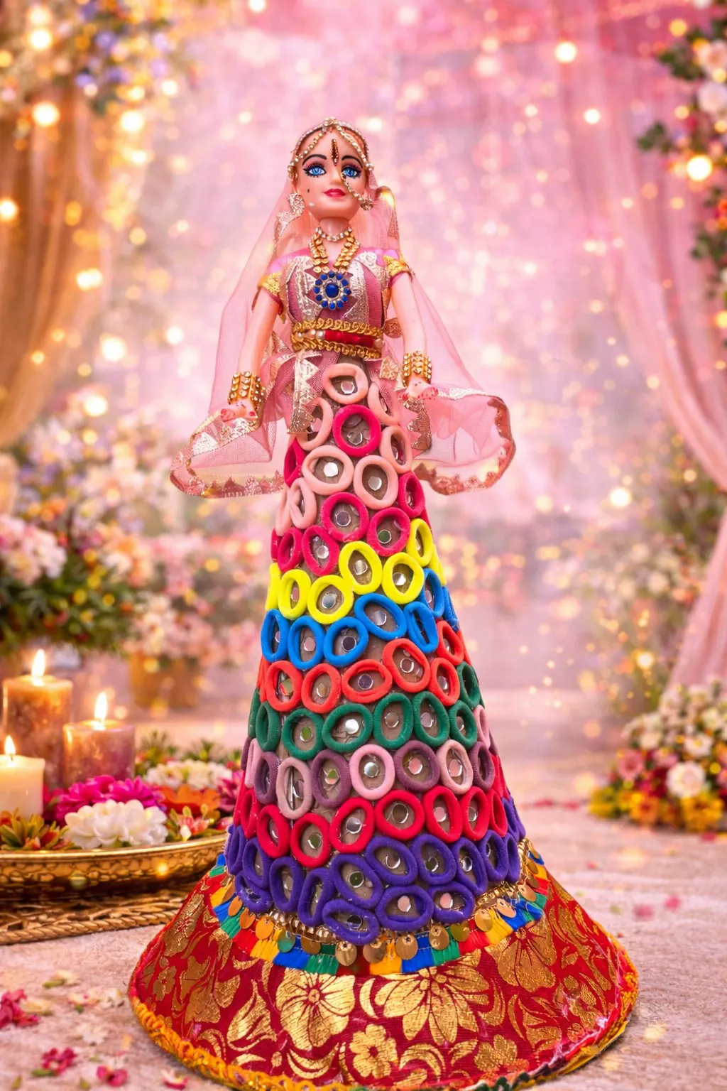 Ribbon Rose Doll — Multicolour