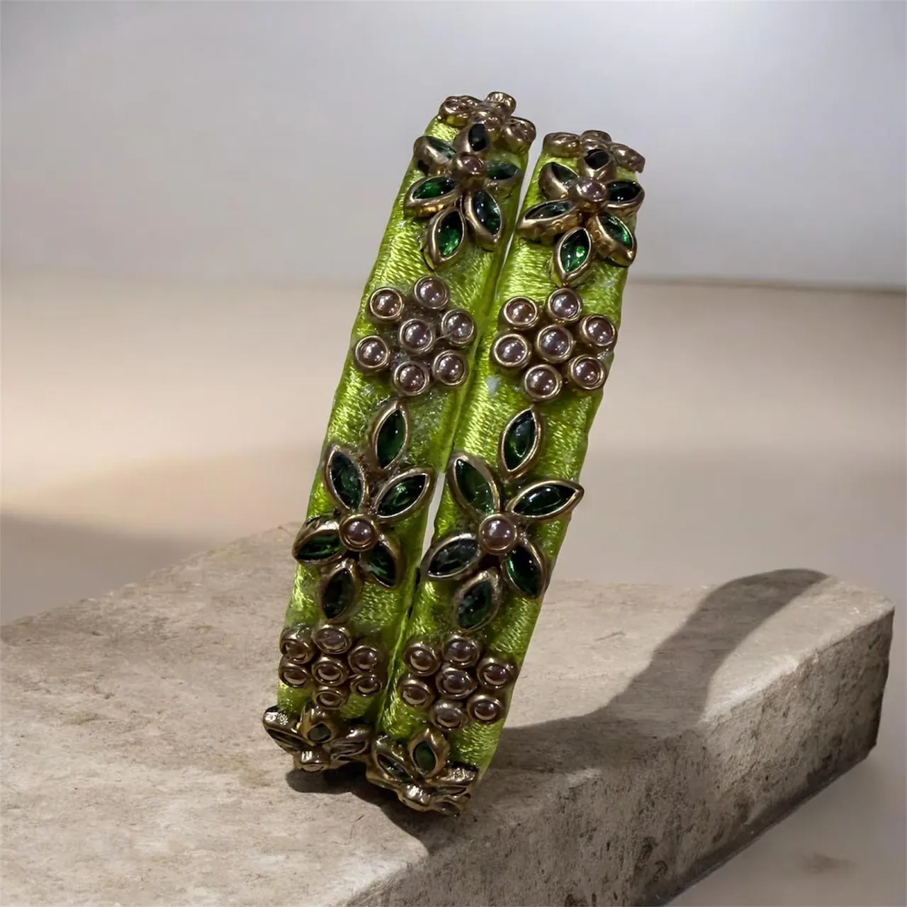 Floral Silk Thread Bangles