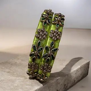Floral Silk Thread Bangles