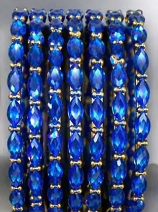 crystal bangles blue