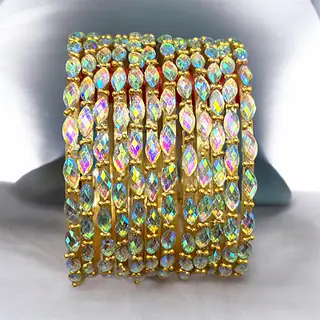 crystal bangles cream