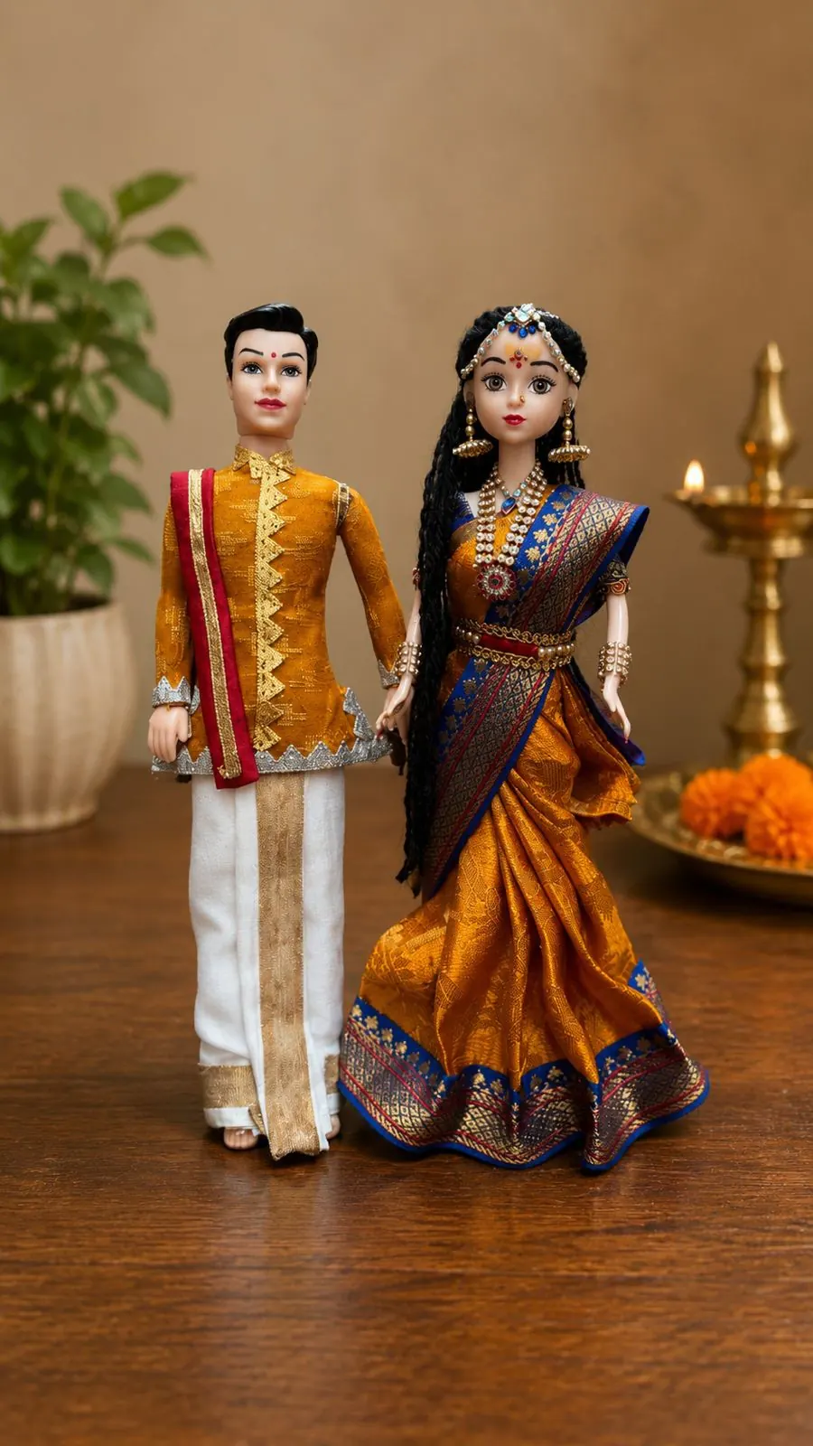 Pattu Classic Couple Dolls